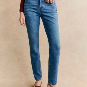 Sezane Blue Straight Leg Jeans